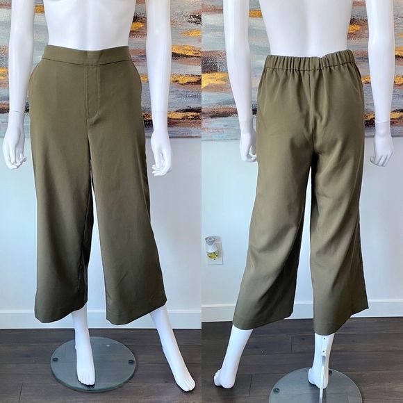 BANANA REPUBLIC Rowan Wide Leg High Waisted Cropped Pant - Picture 14 of 14
